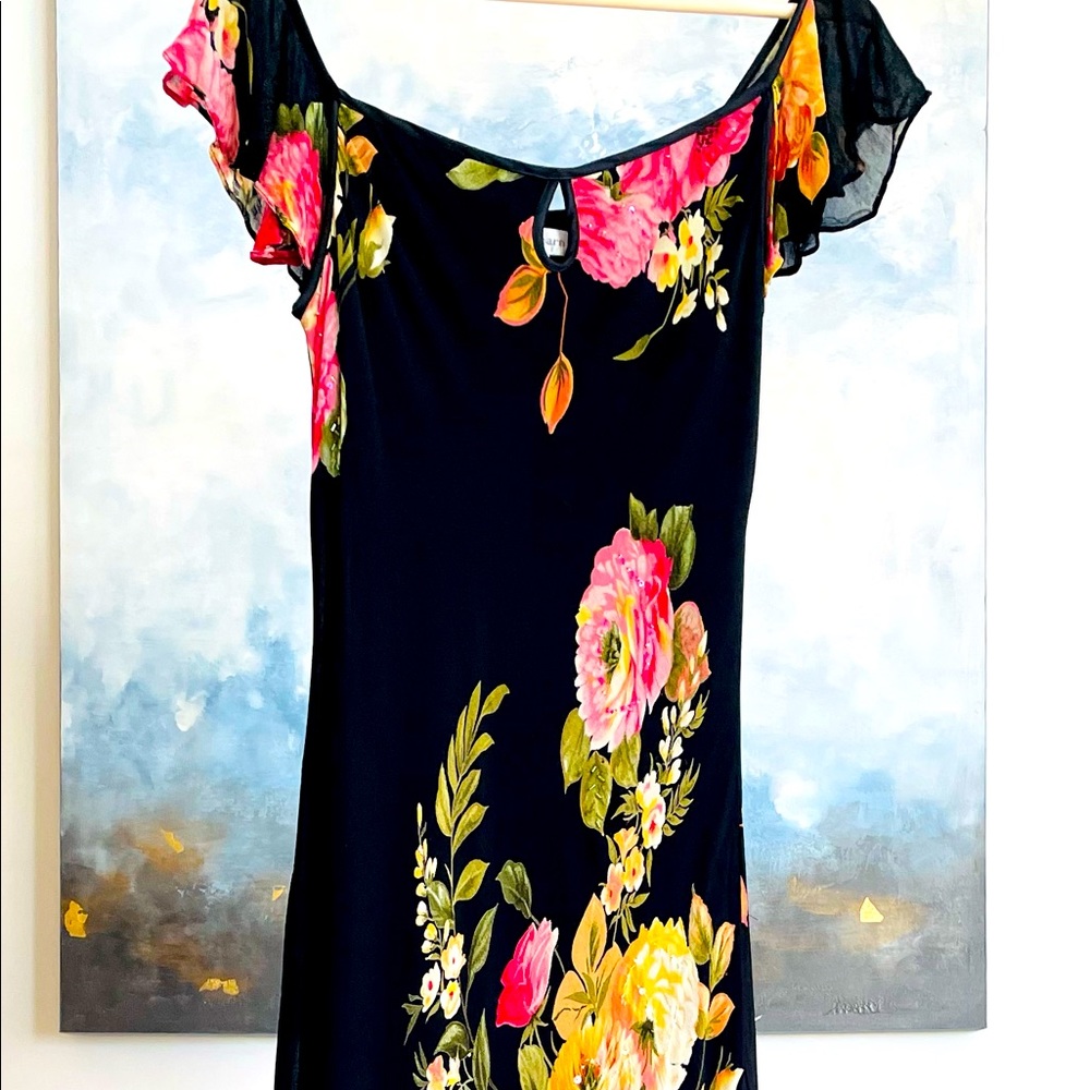 Maxi Black floral dress